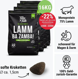 LammBa Zamba Sensitive Hundefutter Lamm Monoprotein Getreidefrei ohne Zuckerzusatz oder Aromastoffe – Bild 1 von 1
