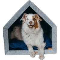 Produktbild von Lamoha Hundehaus aus Filz in Hellgrau Größe S