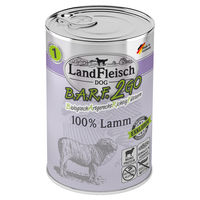 Produktbild von LandFleisch B.A.R.F. 2GO Exklusiv Lamm Monoprotein Getreidefrei Adult 6x 400 g - 6 x 400 g