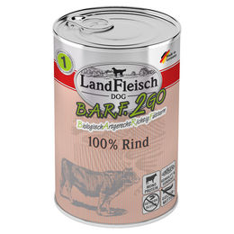 Produktbild von LandFleisch B.A.R.F. 2GO Rind Monoprotein getreidefrei 6x 400 g - 6 x 400 g