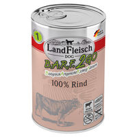 Produktbild von LandFleisch B.A.R.F. 2GO Rind Monoprotein getreidefrei 6x 400 g - 6 x 400 g