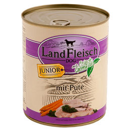 Produktbild von LandFleisch Bio Hundefutter Junior Pute mit Frischgemüse in Sauce 800 g 6 Stück - 6 x 800 g