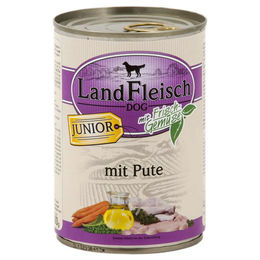LandFleisch Bio Junior Pute Stückchen in Sauce mit hohem Fleischanteil 12 x 400 g - 12 x 400 g – Bild 1 von 2