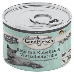 LandFleisch Cat Adult Pastete Rind mit Kabeljau 6x195g - 6 x 195 g – Bild 1 von 3