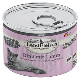 LandFleisch Cat Adult Pastete Rind und Lamm 6x195g mit hohem Fleischanteil - 6 x 195 g – Bild 1 von 4