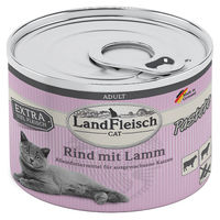 Produktbild von LandFleisch Cat Adult Pastete Rind und Lamm 6x195g mit hohem Fleischanteil - 6 x 195 g