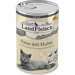 LandFleisch Cat Adult Schlemmertopf Ente und Huhn mit Stückchen in Sauce 6 x 400 g - 6 x 400 g – Bild 1 von 2