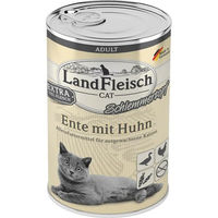 Produktbild von LandFleisch Cat Adult Schlemmertopf Ente und Huhn mit Stückchen in Sauce 6 x 400 g - 6 x 400 g