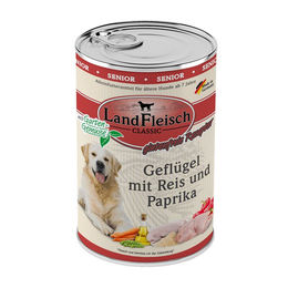 Landfleisch Classic Hundefutter Senior Geflügel mit hohem Fleischanteil 6x 400 g - 6 x 400 g – Bild 1 von 2
