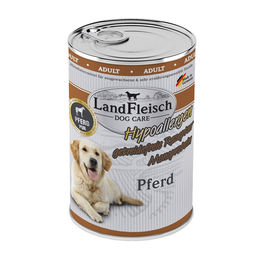 Landfleisch Dog Care Hypoallergen Monoprotein Hundefutter Pferd oder Ziege Stückchen in Sauce 6 x 400 g - 6 x 400 g – Bild 1 von 2