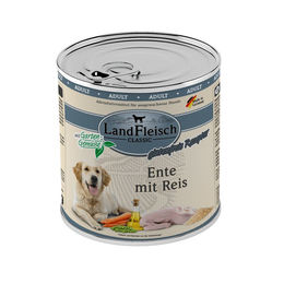 Landfleisch Dog Classic Hundefutter Ente mit Reis und Gartengemüse Adult Stückchen in Sauce 6 x 800 g glutenfrei mit hohem Fleischanteil - 6 x 800 g – Bild 1 von 3