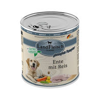 Produktbild von Landfleisch Dog Classic Hundefutter Ente mit Reis und Gartengemüse Adult Stückchen in Sauce 6 x 800 g glutenfrei mit hohem Fleischanteil - 6 x 800 g