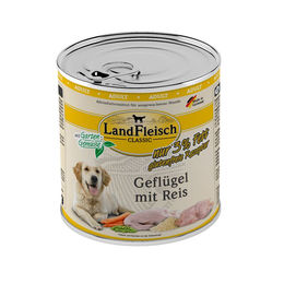 Landfleisch Dog Classic Hundefutter Geflügel mit Reis und Gartengemüse extra mager Adult 6 x 800 g glutenfrei ohne Zucker - 6 x 800 g – Bild 1 von 3