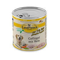 Produktbild von Landfleisch Dog Classic Hundefutter Geflügel mit Reis und Gartengemüse extra mager Adult 6 x 800 g glutenfrei ohne Zucker - 6 x 800 g