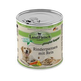 LandFleisch Dog Classic Rinderpansen mit Reis und Gartengemüse Stückchen in Sauce für Hunde Adult glutenfrei ohne Zucker 6 x 800 g - 6 x 800 g – Bild 1 von 4