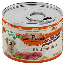 Landfleisch Hundefutter Rind mit Stückchen in Sauce glutenfrei und ohne Zucker 6x 195 g - 6 x 195 g – Bild 1 von 2