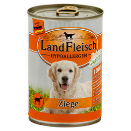 LandFleisch Hypoallergen Hundefutter Ziege Stückchen in Sauce 12x 400 g - 12 x 400 g – Bild 1 von 2