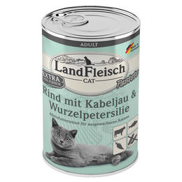 LandFleisch Katzenfutter Adult Pastete Rind mit Kabeljau 6x 400 g - 6 x 400 g – Bild 1 von 2