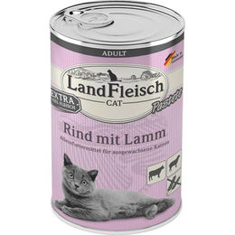 LandFleisch Katzenpastete Rind und Lamm Adult 6x 400g Dose - 6 x 400 g – Bild 1 von 2