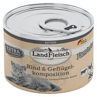 Produktbild von LandFleisch Kitten Pastete Rind und Geflügelkomposition mit hohem Fleischanteil 6 x 195 g - 6 x 195 g