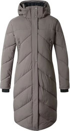 Lange Daunenjacke für Damen von Covalliero in Braun oder Grau – Bild 1 von 1