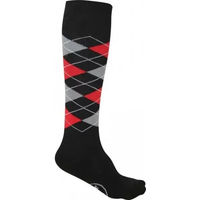 Produktbild von Lange Reitsocken York Karo Unisex Schwarz Bunt Größe 38/41