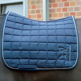 Langehanenberg Dressurschabracke Premium Blau/Silber aus Polyester – Bild 1 von 1