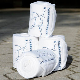 Langehanenberg Fleecebandagen Blau Weiß aus Polyester – Bild 1 von 1