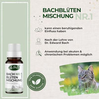Produktbild von LaPura Bachblütenmischung Nr. 1 Globuli zur Beruhigung für Hunde und Katzen 10 g - 10 g
