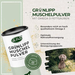 LAPURA Grünlippmuschelpulver für Hunde und Katzen zur Unterstützung der Gelenke 250g - 250 g – Bild 1 von 5