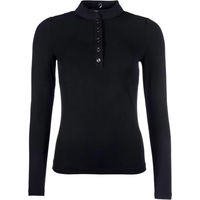 Produktbild von Lauria Garrelli Livigno Reit-Polo Damen mit langen Ärmeln Schwarz XXL