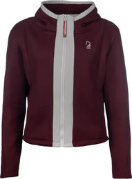 Lauria Garrelli Livigno Reitjacke für Damen mit Kapuze aus Fleece in Rot Größe M – Bild 1 von 1