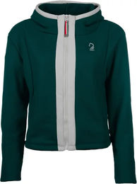 Lauria Garrelli Reitjacke mit Kapuze für Damen aus Fleece in Grün Größe M – Bild 1 von 1
