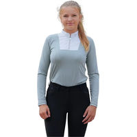 Produktbild von Le Sabotier Ysance Turnierpolo für Damen mit langen Ärmeln in Grau Größe 38