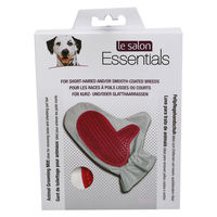 Produktbild von Le Salon Fellpflege Handschuh Bürste aus Silikon für kurzhaarige Hunde in Weiß und Grau