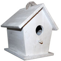 Produktbild von LebensWohnArt Vogelhaus aus Holz im Shabby Chic Design Weiß