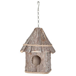 LebensWohnArt Vogelhaus LOMELIA aus Holz für Wildvögel in Braun – Bild 1 von 10