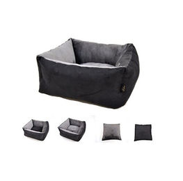 Lebon Amelie Hundebett und Katzenbett aus Plüsch XS Mini in Schwarz-Grau – Bild 1 von 6