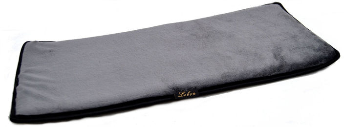 Lebon Banki Fensterbankkissen für Katzen aus Plüsch Grau 60 x 25 cm 2er Set - 2 x 60 cm – Bild 1 von 4