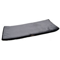 Produktbild von Lebon Banki Fensterbankkissen für Katzen aus Plüsch Grau 60 x 25 cm 2er Set - 2 x 60 cm
