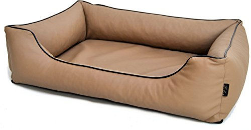 Lebon Hundebett Bruno aus Kunstleder braun Größe L – Bild 1 von 2