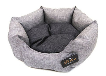 Produktbild von LEBON Hundebett Filo aus Stoff Grau 55 x 55 x 20 cm