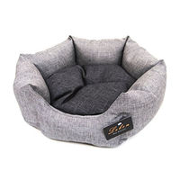 Produktbild von LEBON Hundebett Filo aus Stoff Grau 55 x 55 x 20 cm