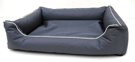 Lebon Hundebett Paula eckig grau aus Nylon 100 x 75 cm – Bild 1 von 2