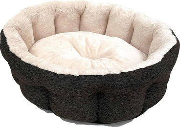 Lebon Hundebett Wilma aus Plüsch Braun 75x65x25cm – Bild 1 von 6