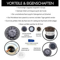 Produktbild von Lebon Hundebett Wilma Plüsch Silber 75x65x25cm