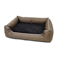 Produktbild von Lebon Paula Thermo-Kombi Hundebett Beige-Schwarz 120x90 cm