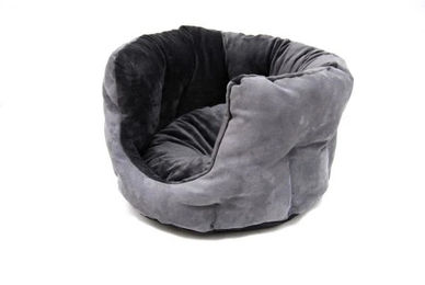 Lebon Valentin Katzenbett und Hundebett aus Plüsch Grau 50 x 50 x 30 cm - 50 cm – Bild 1 von 4