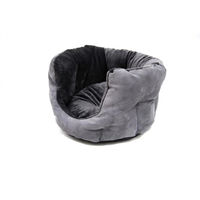Produktbild von Lebon Valentin Katzenbett und Hundebett aus Plüsch Grau 50 x 50 x 30 cm - 50 cm