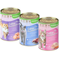 Produktbild von Lecker.Pet Balu's, Emily's & Leo's Katzenfutter Nassfutter Mix mit Rind und Huhn, 18 x 400 g Dosen, Adult, ohne Konservierungsstoffe - 18 x 400 g